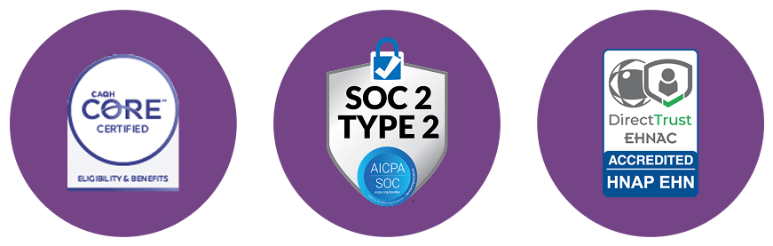 maxRTE security badges: SOC 2 Type II, HIPAA compliant, and HITRUST certified